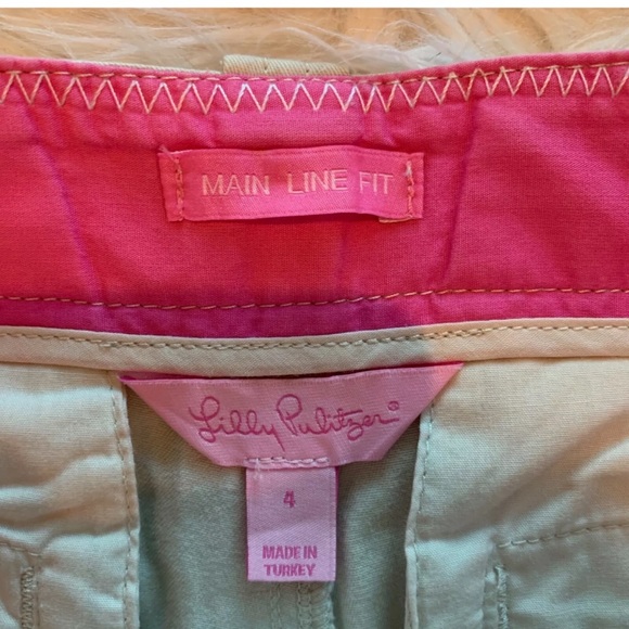 LILLY PULITZER Khaki Main Line Fit Crop Pants - Picture 3 of 3